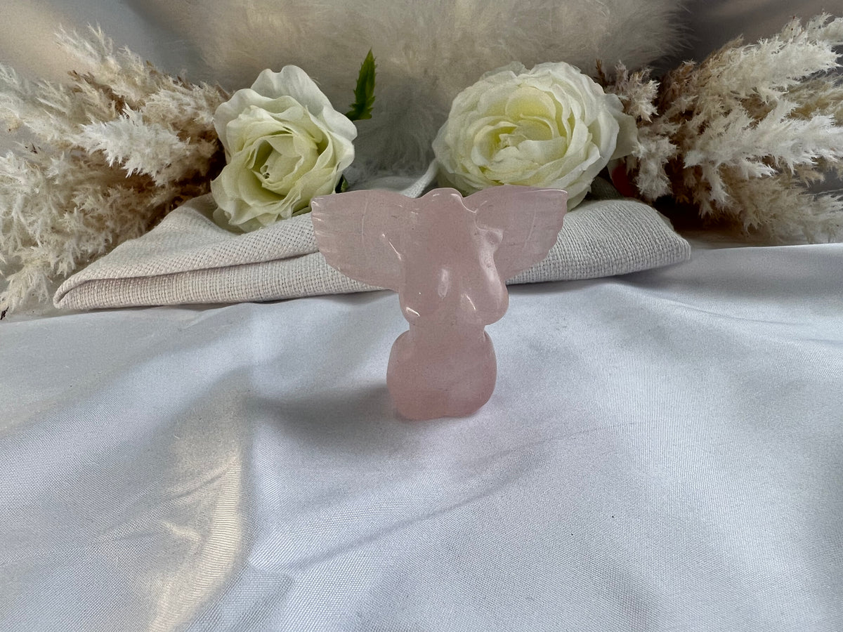 Rose Quartz Torso with Wings – Earth Elements NZ